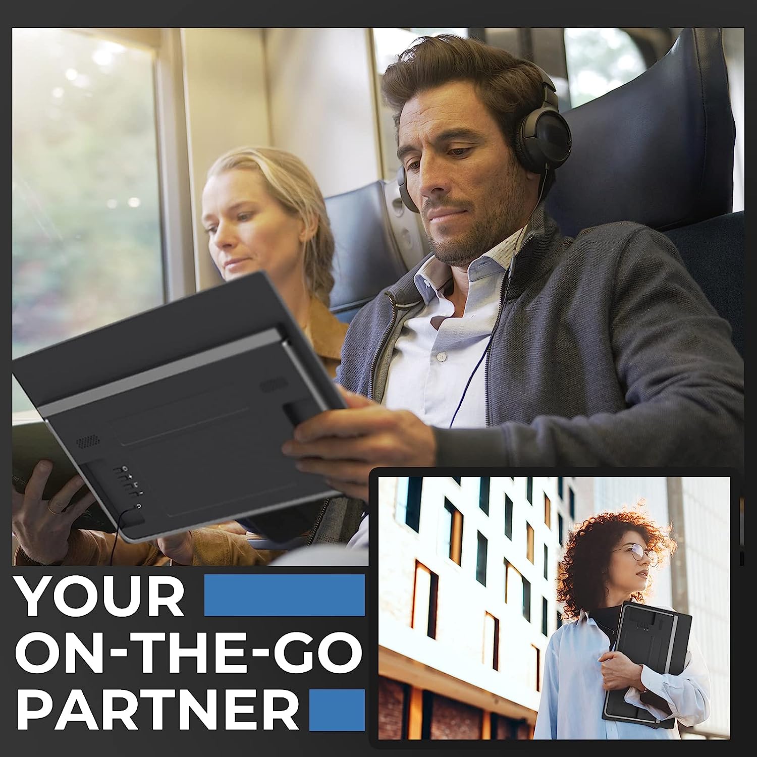 Lastcreate Portable Monitor 15.6 Inch FHD 1080P Built-in Foldable Kickstand Portable Screen - Image 5