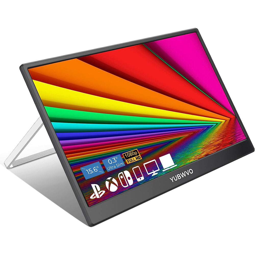Lastcreate Portable Monitor 15.6 Inch FHD 1080P Built-in Foldable Kickstand Portable Screen