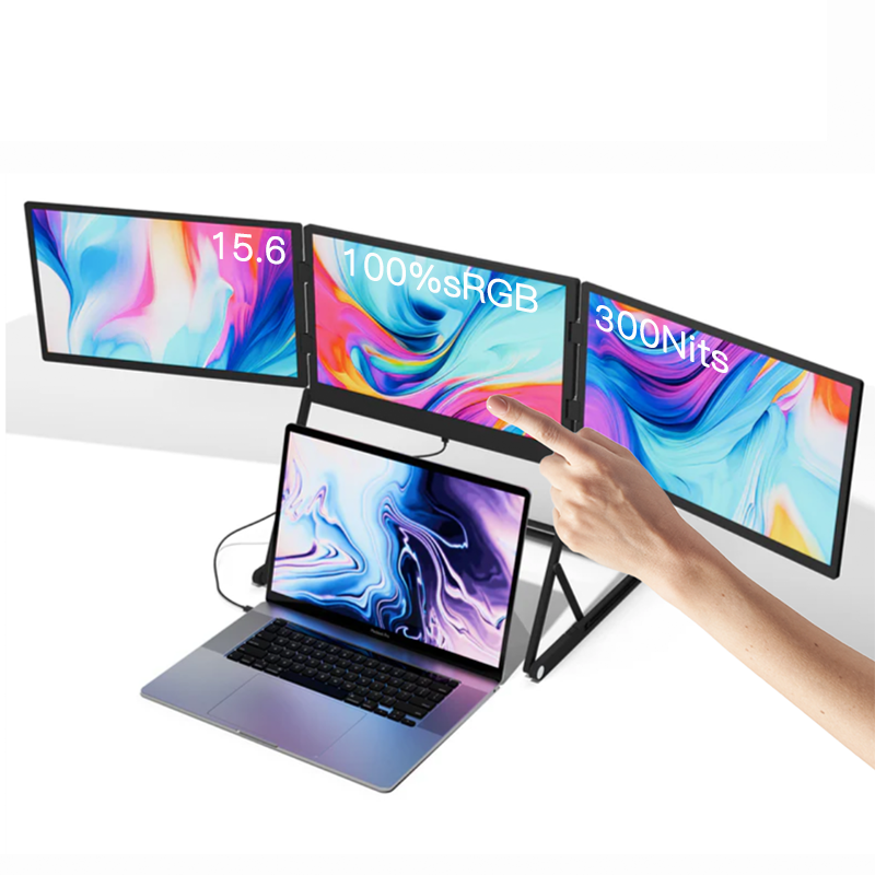 Triple Screen Monitor TriCreate Touch Screen 15.6 1080P FHD USB-Cmonitor Portatil IPS Travel Business Monitor for Laptop